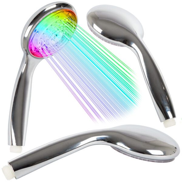 Chrómová sprchová hlavica s RGB podsvietením