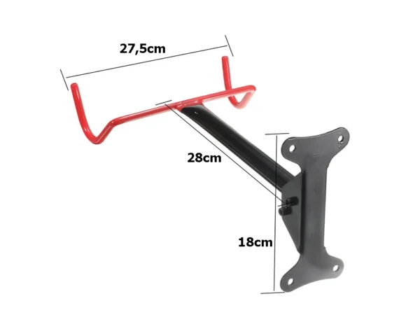 Nástenný držiak na bicykel s 2 hákmi - Image 2