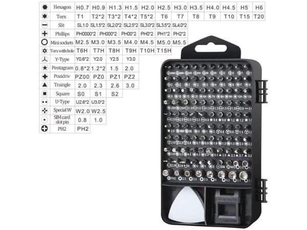 Súprava náradia pre jemnú mechaniku 115 ks - Image 2