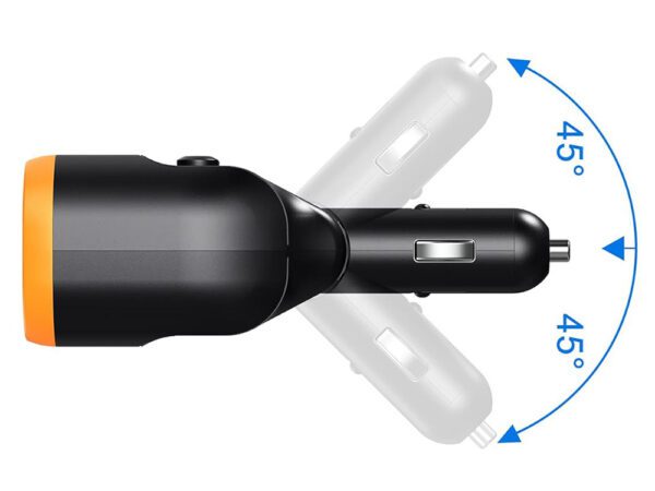 Rozdeľovač do auto zásuvky 2x + 2xUSB+1xUSB-C 80W  12-24V - Image 3