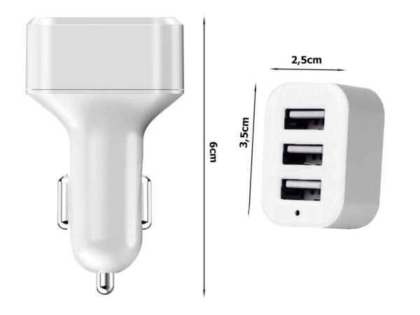USB nabíjačka do autozapaľovača - 3xUSB - Image 2